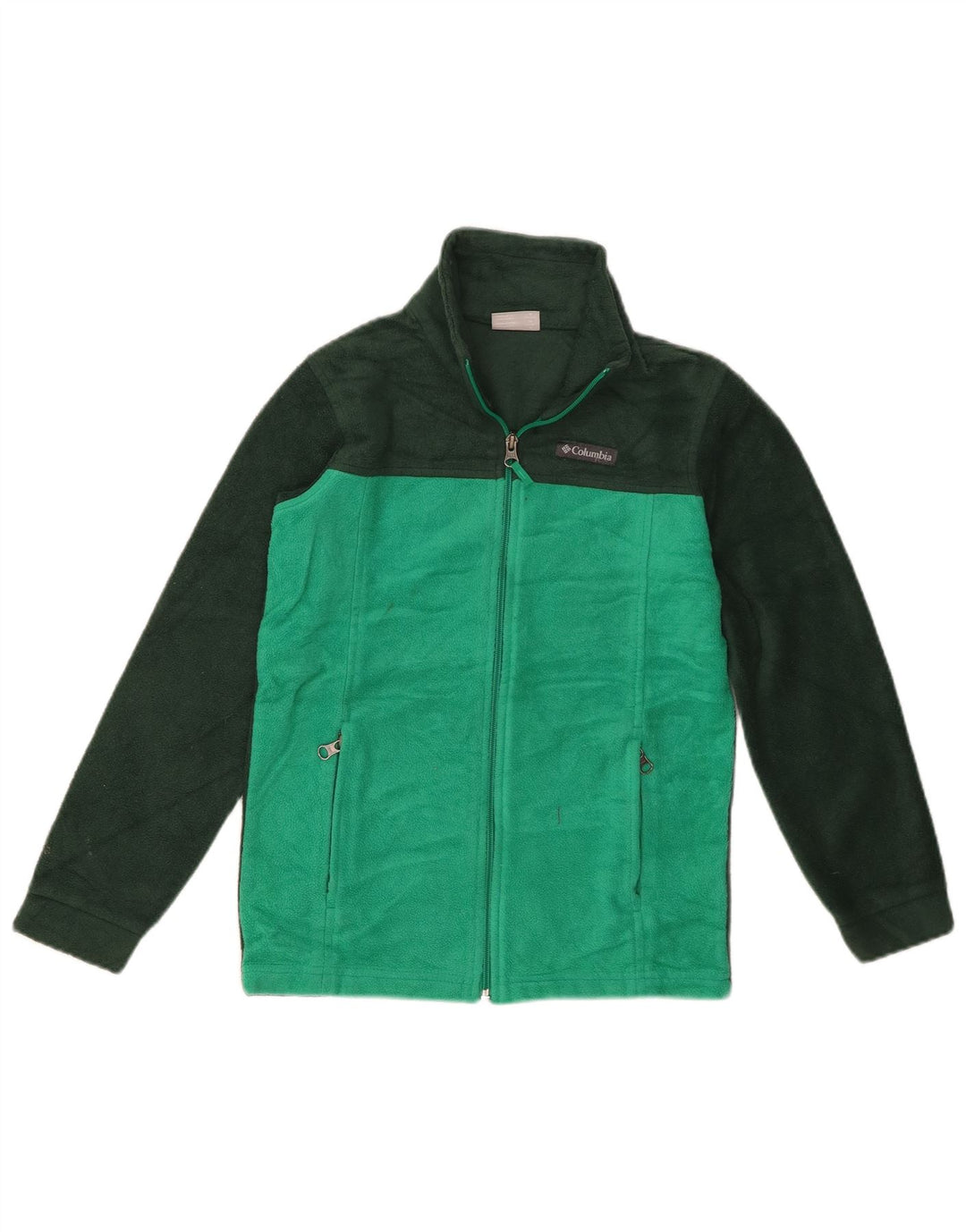Columbia Chaqueta polar para niña 10-11 años Poliéster color block verde medio