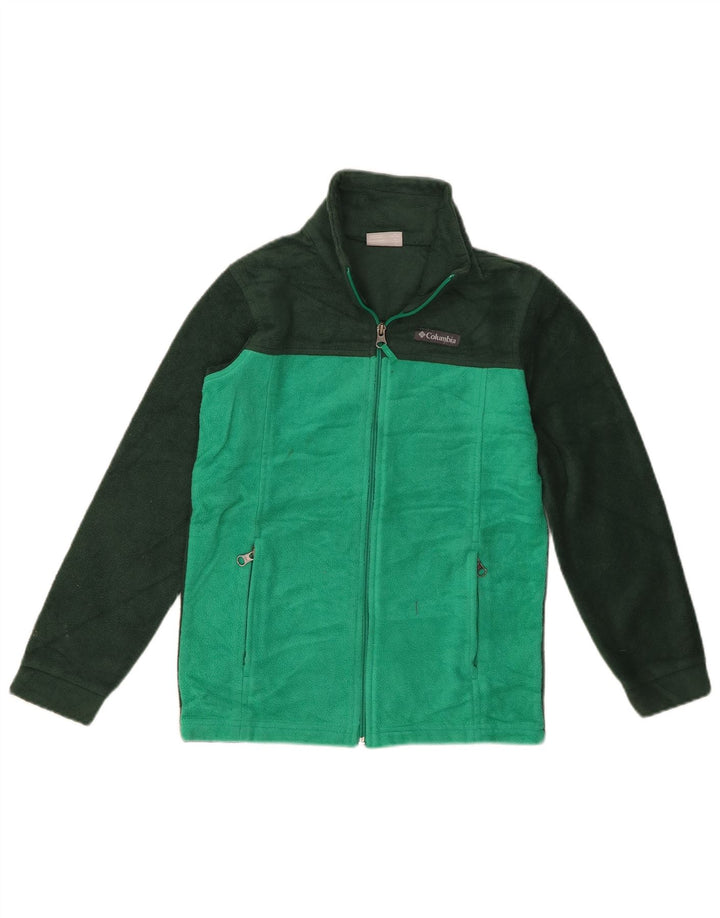 Columbia Chaqueta polar para niña 10-11 años Poliéster color block verde medio