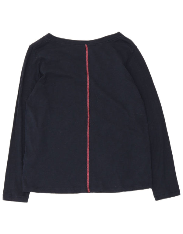White Stuff Top para mujer de manga larga UK 42 Algodón azul marino mediano