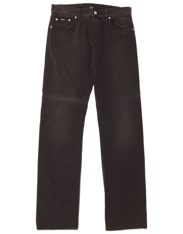 Vaqueros Hugo Boss Hombre Rectos W32 L34 Algodón Negro