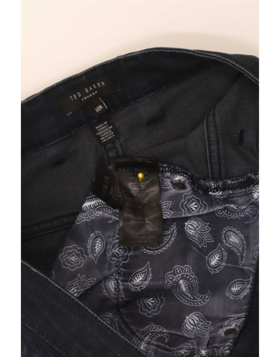 Vaqueros ajustados para hombre de Ted Baker W32 L31 Algodón azul marino