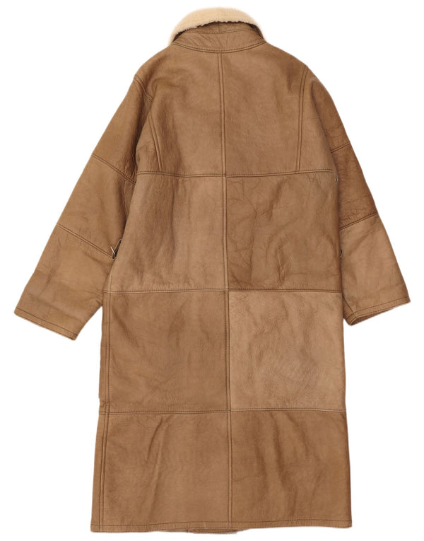 LORINGHOVEN Abrigo de piel de oveja para hombre UK 36 Small Piel de cordero beige