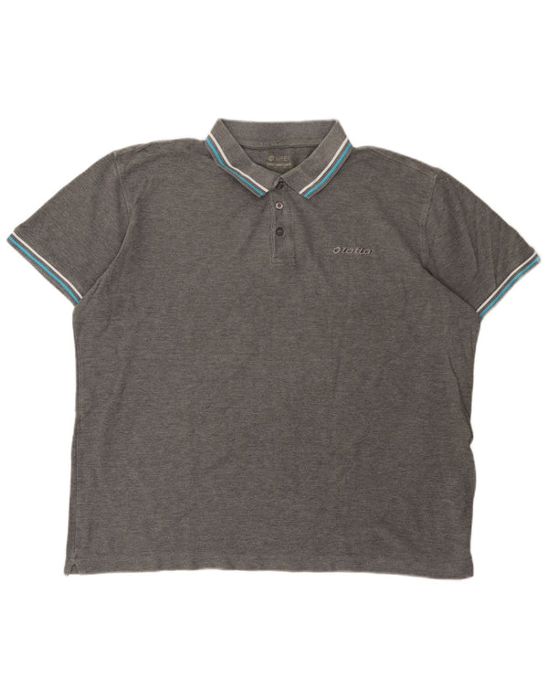 Lotto Life's Polo Hombre 2XL Algodón Gris
