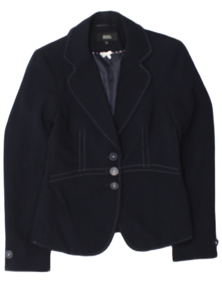 Marks & Spencer Chaqueta Blazer de 3 Botones para Mujer UK 8 Small Azul Marino