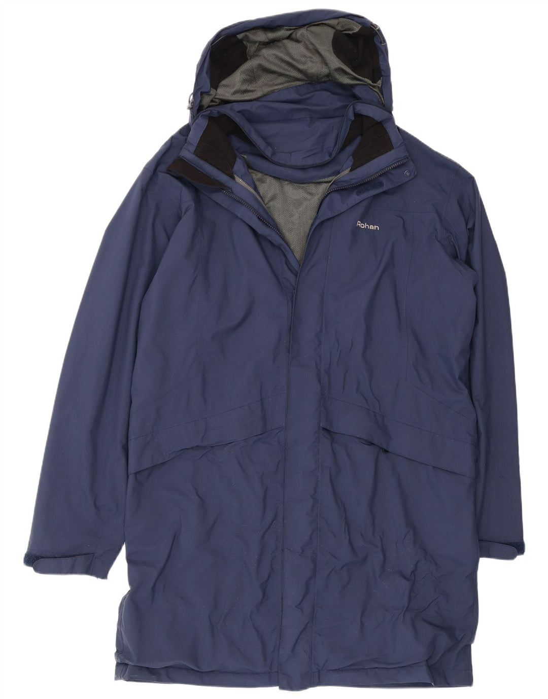 Rohan Chubasquero con capucha para hombre UK 40 Large Poliamida azul marino