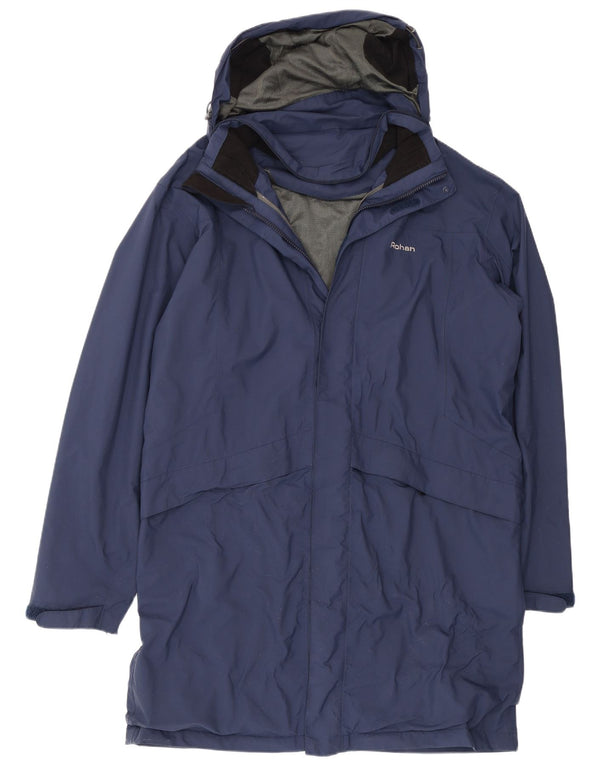 Rohan Chubasquero con capucha para hombre UK 40 Large Poliamida azul marino