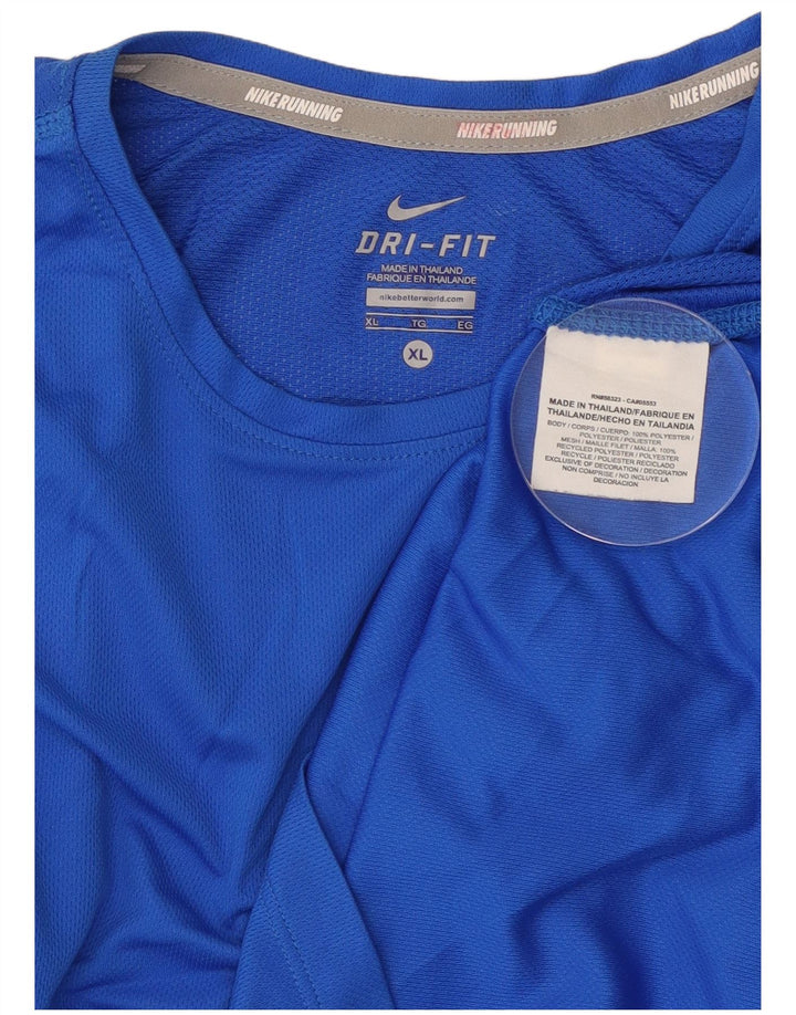 Nike Camiseta Dri Fit para Mujer UK 40 XL Poliéster Azul