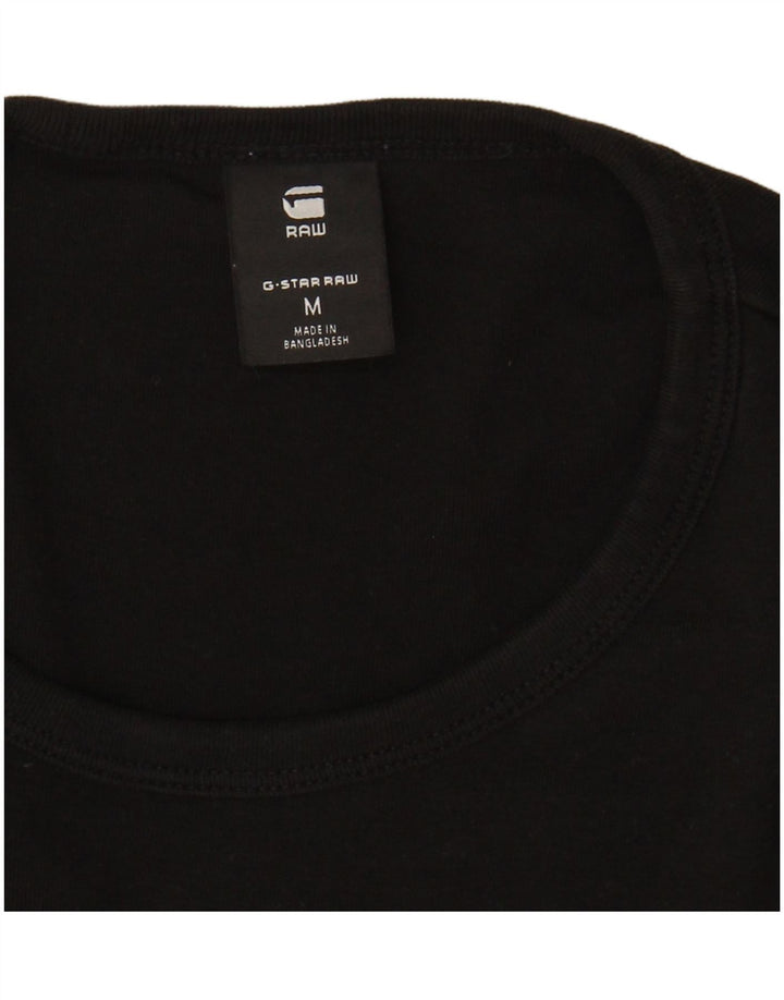 G-STAR Hombre Top Manga Larga Algodón Negro Mediano
