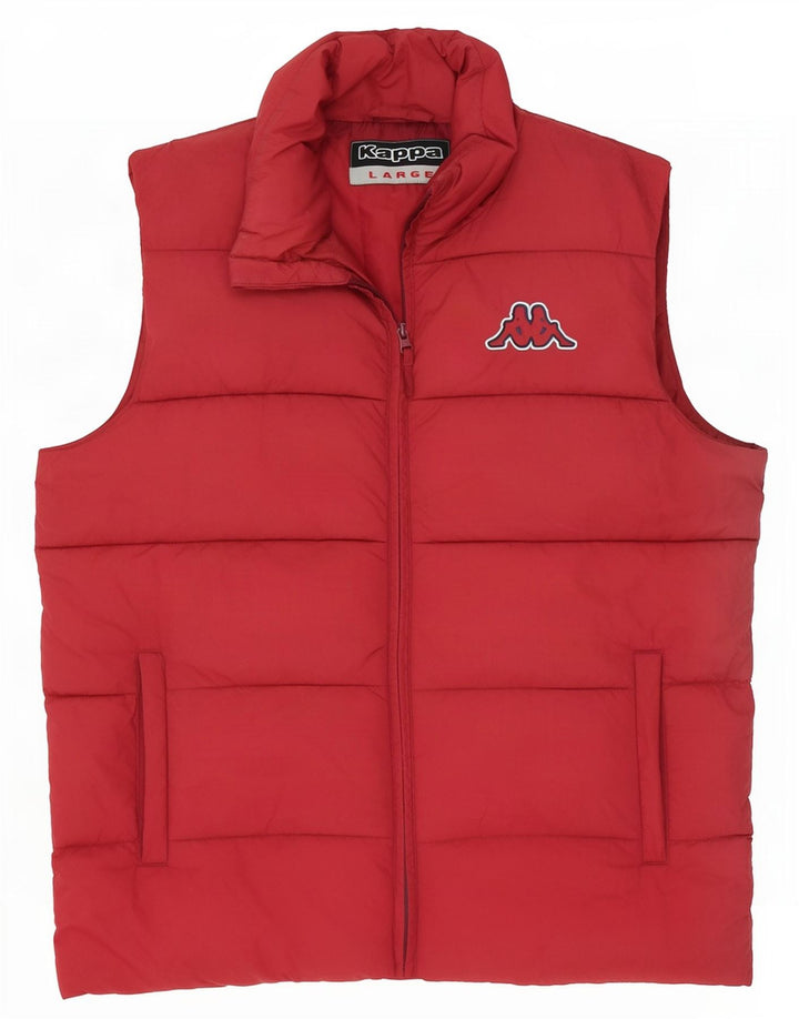 Chaleco acolchado Kappa para hombre UK 40 Large Poliamida roja