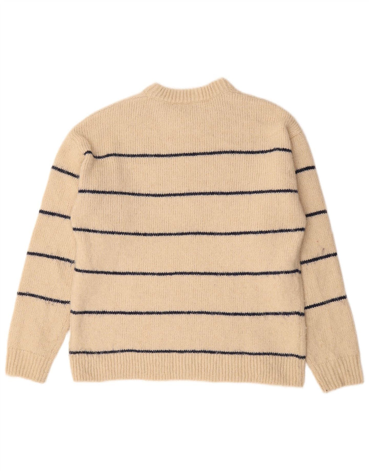 Zara Jersey Niño Cuello Redondo 13-14 Años Beige Rayas Poliéster