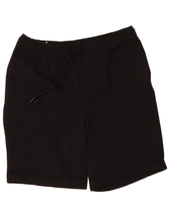 Zara Hombre Shorts Deportivos Medianos Negro Poliéster