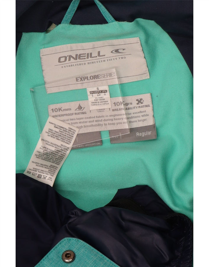 O'Neill Chaqueta impermeable con capucha y ajuste regular para hombre UK 36 Small Turquesa Poliéster