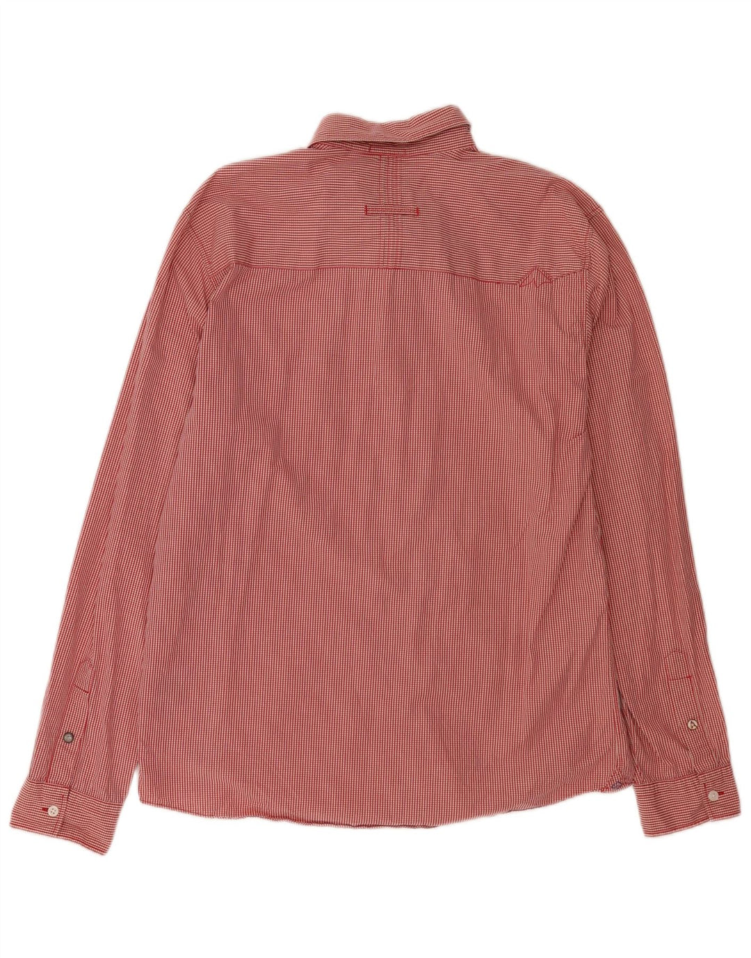 Camisa Quiksilver Hombre XL Algodón Vichy Rojo