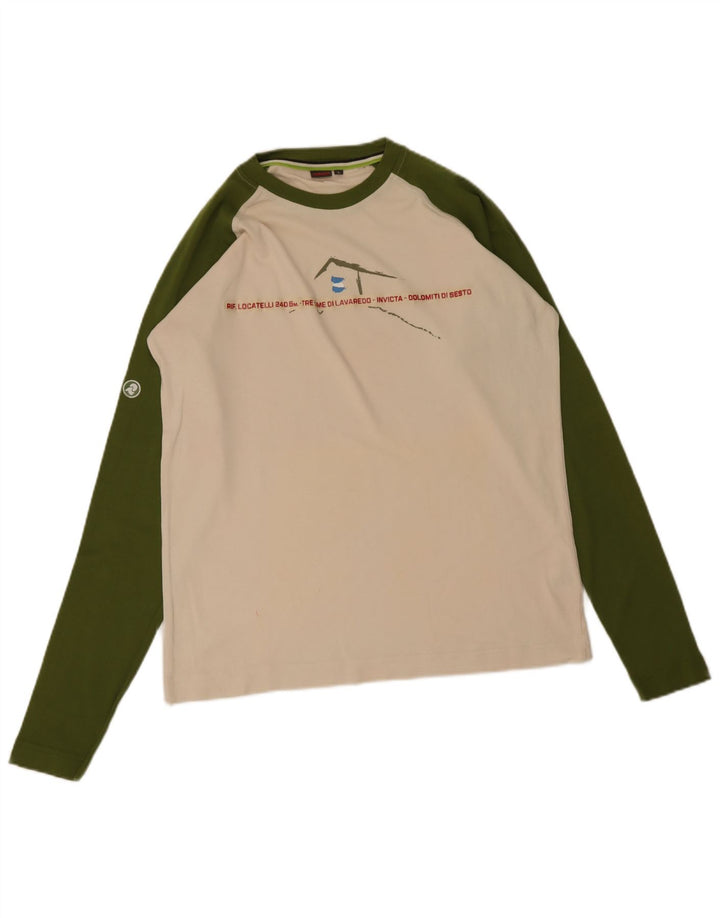 Invicta Top gráfico de manga larga de algodón blanco con bloques de color para hombre
