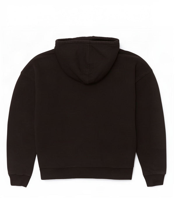 Reebok Sudadera con capucha extragrande para mujer UK 8/10 Small Black Cotton