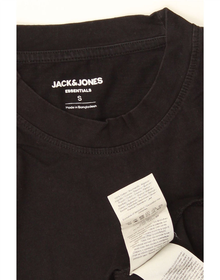 Jack & Jones Hombre Camiseta Top Small Negro Algodón