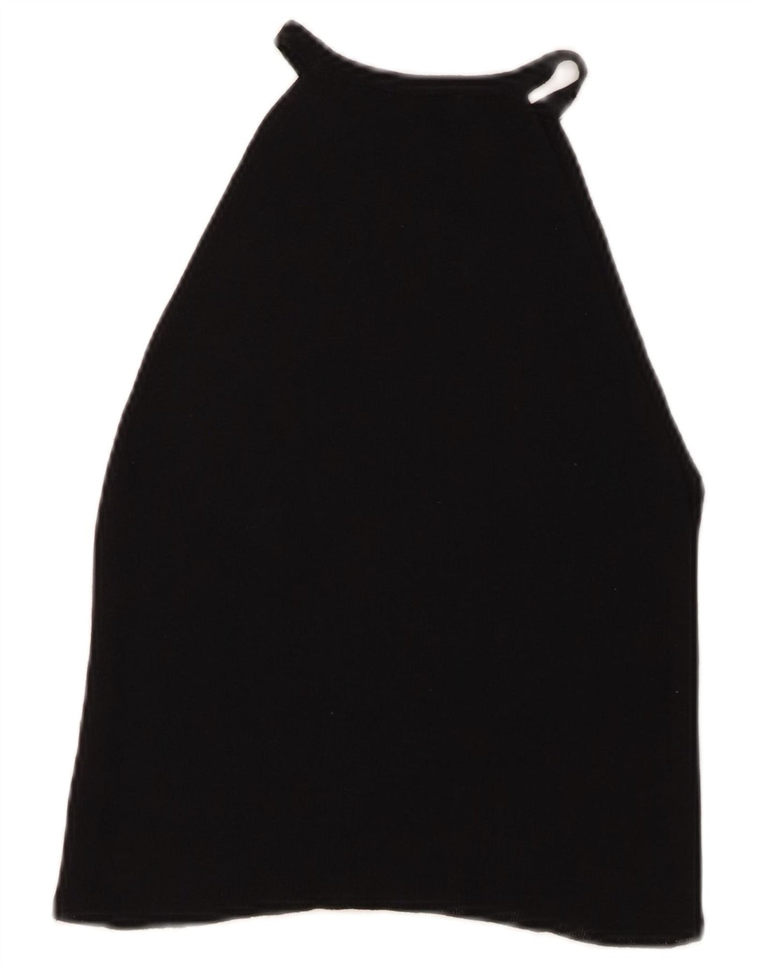 Zara Mujer Crop Halter Top UK 42 Mediano Negro