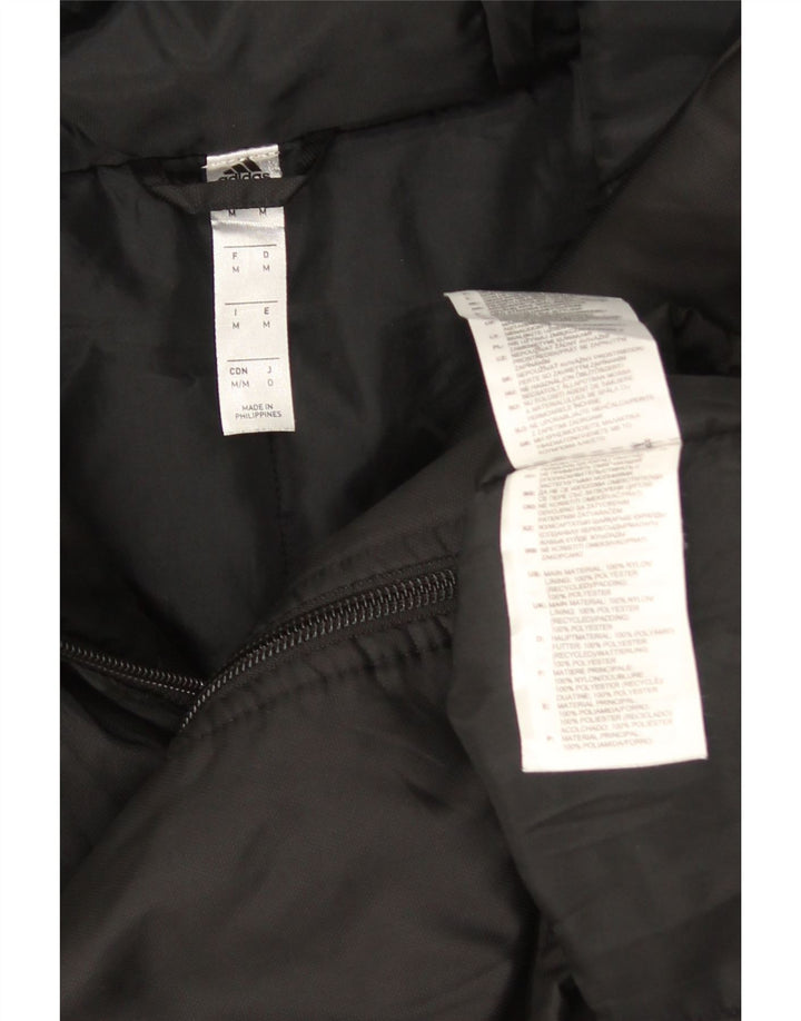 Adidas Abrigo acolchado con capucha para hombre UK 38 Medium Black Nylon
