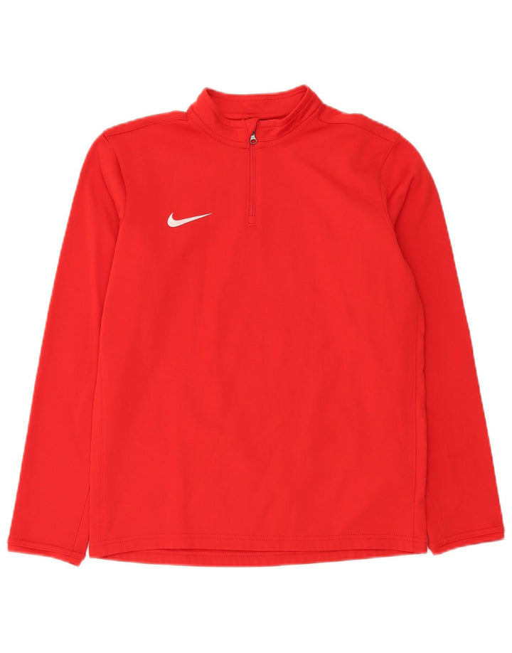 Nike Dri Fit - Chándal con cremallera y cuello para niños, 13-14 años, XL, rojo