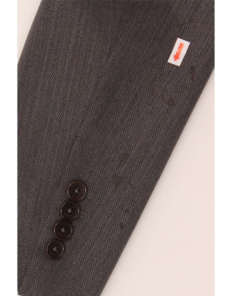 ARMANI Mens 2 Button Blazer Jacket IT 54 2XL Grey Wool Vintage Armani and Second-Hand Armani from Messina Hembry 