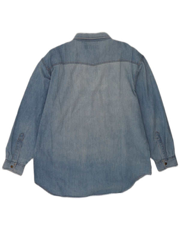 Brandon & C Camisa vaquera para hombre XL Algodón azul