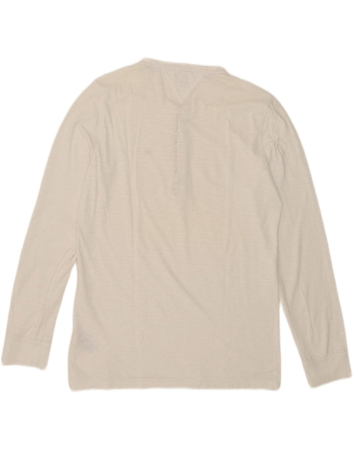 Tommy Hilfiger Camiseta Hombre Manga Larga XL Algodón Blanco