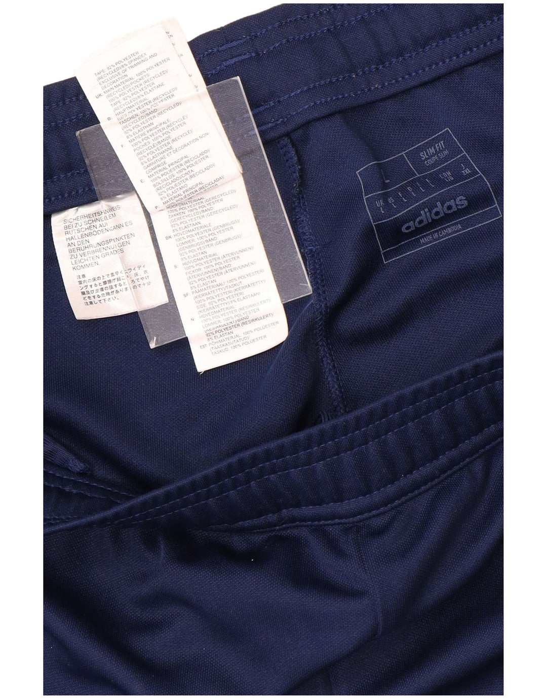 ADIDAS Hombre Aeroready Slim Fit Chándal Pantalones Grande Azul Marino