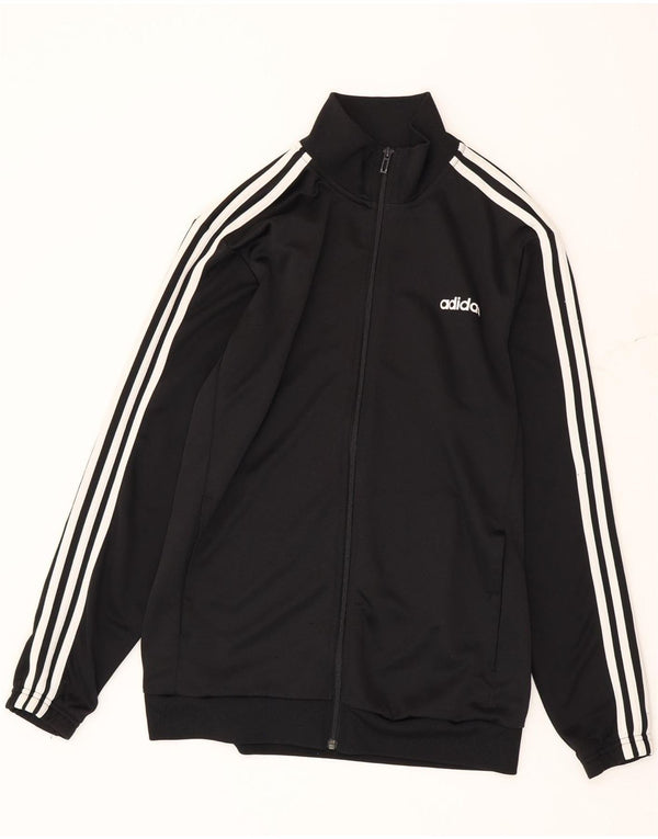 Adidas - Chaqueta de chándal para hombre, talla 42/44, poliéster negro grande