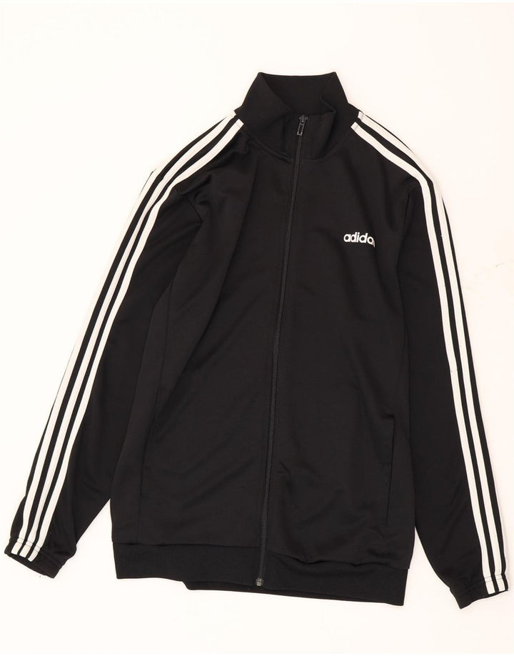 Adidas - Chaqueta de chándal para hombre, talla 42/44, poliéster negro grande