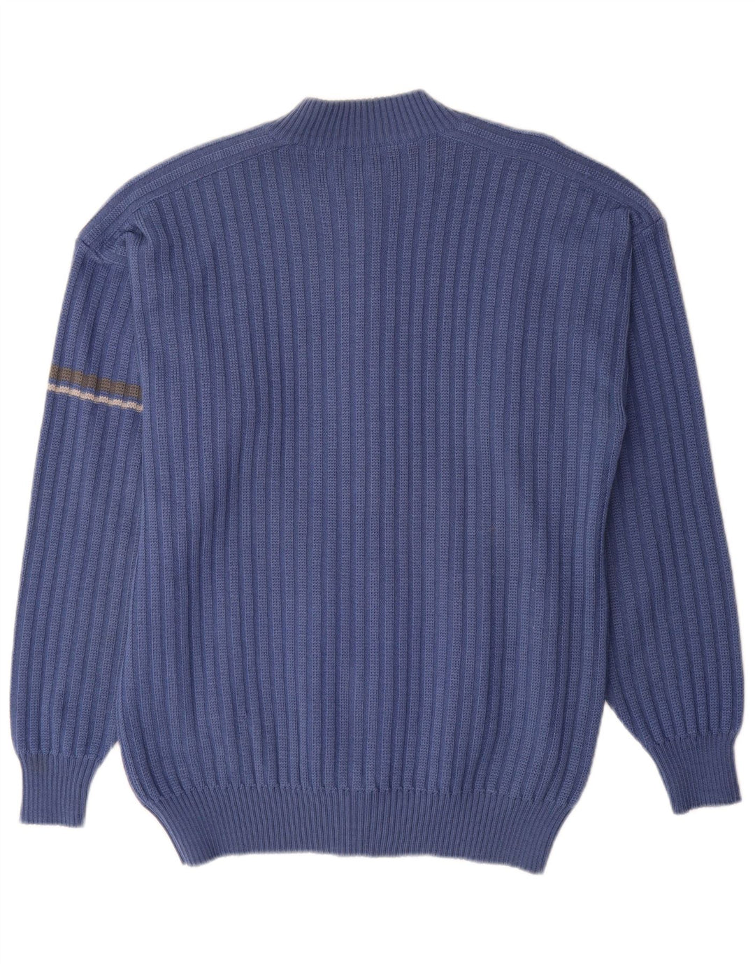 Vintage hombres Cardigan suéter grande azul