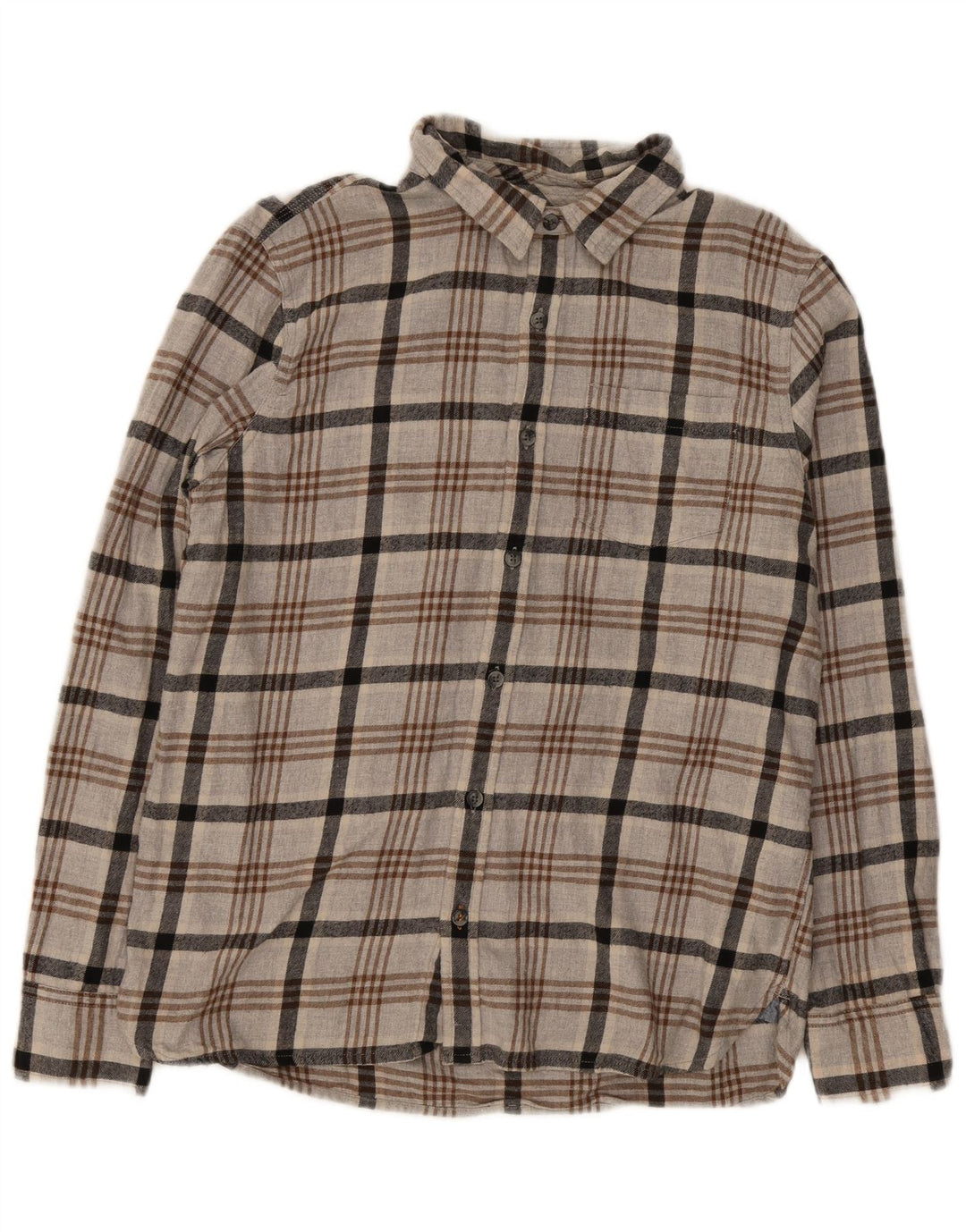 Camisa de franela de corte estándar para hombre de Fat Face de algodón a cuadros en gris grande