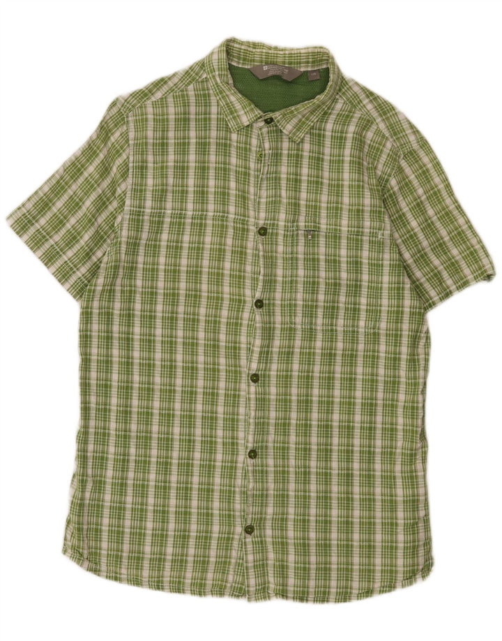 Camisa de corte regular y manga corta para hombre de Mountain Warehouse con cuadros verdes grandes