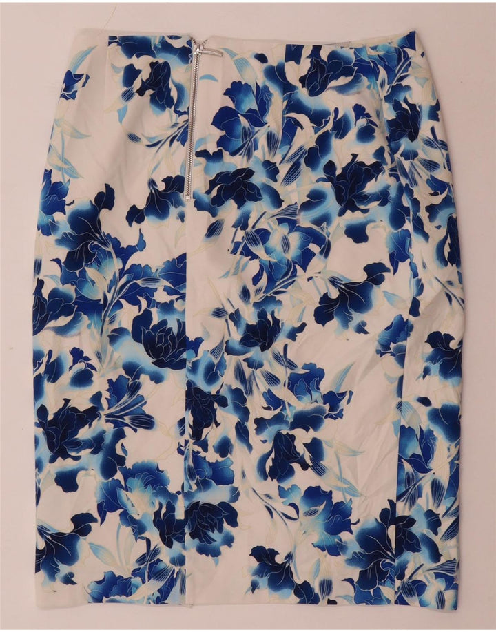 Falda lápiz Oasis para mujer UK 40 Medium W32 Poliéster floral blanco