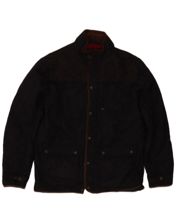 Chaqueta acolchada para hombre Blue Harbor UK 40 Large Azul marino Colorblock