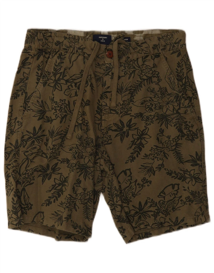 Superdry Pantalones cortos chinos W30 Medium Khaki Floral para hombre