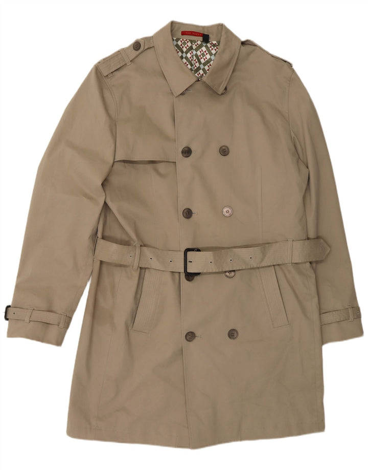 TED BAKER Gabardina para hombre EU 44 XS Algodón beige