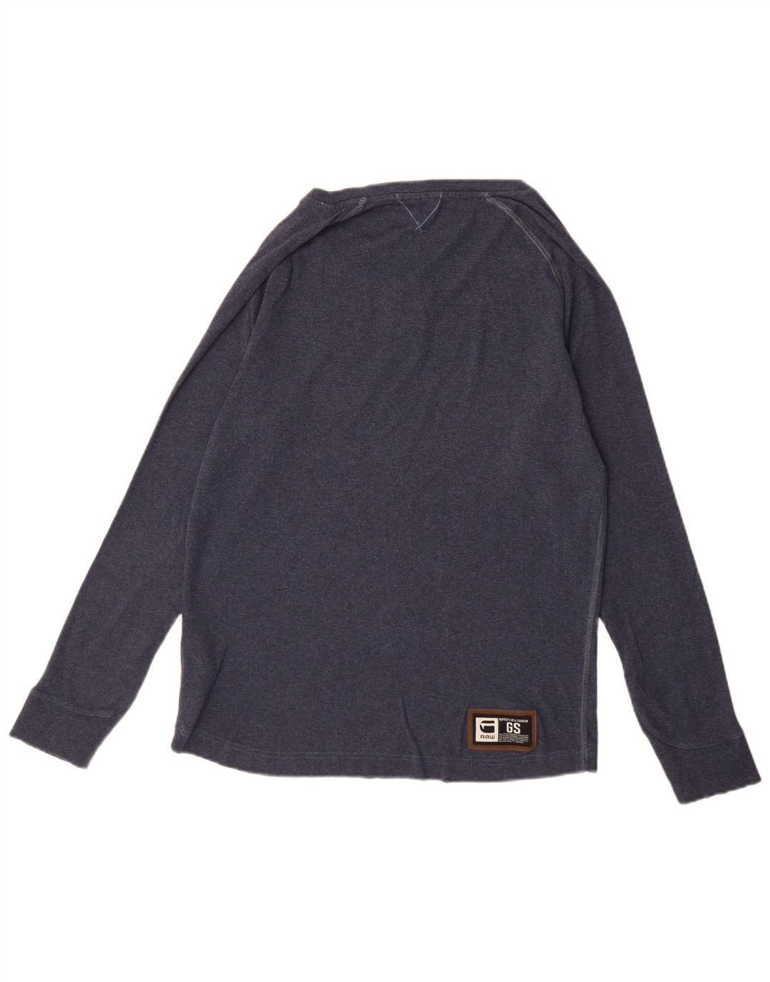 G-STAR Top gráfico de manga larga para hombre de algodón azul marino grande