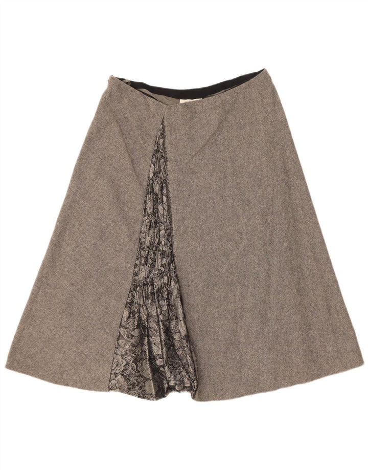 Dkny Falda Acampanada para Mujer US 10 Grande W32 Lana Gris