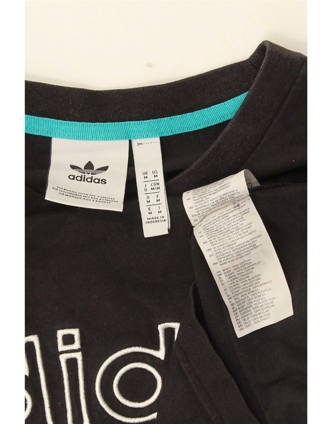Adidas - Camiseta gráfica para hombre, talla mediana, algodón negro