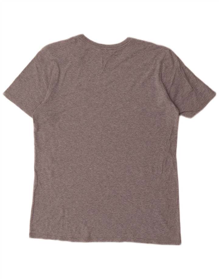 Camiseta Nike de corte atlético para hombre, parte superior de algodón gris medio