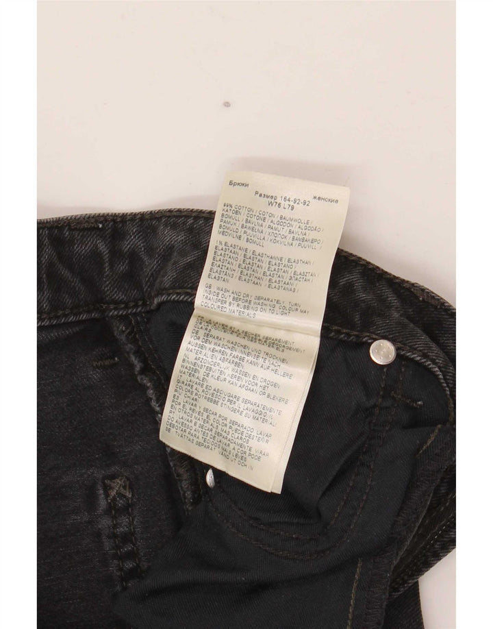 Vaqueros Acampanados De Talle Alto Para Mujer Lee W30 L28 Algodón Negro