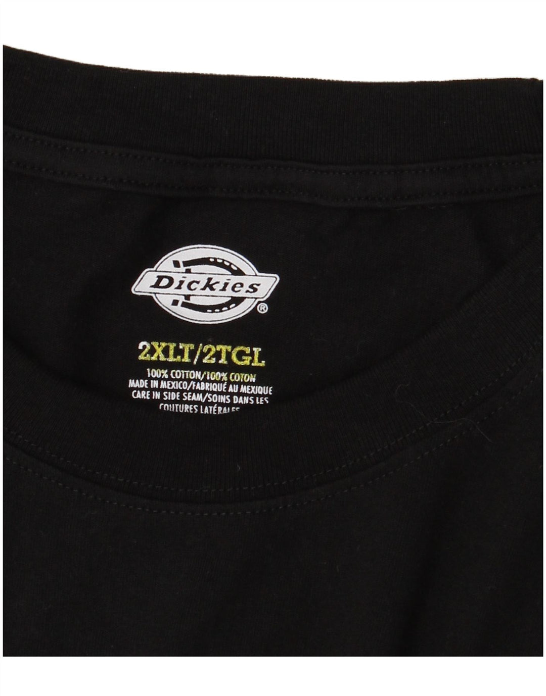 Dickies - Camiseta de manga larga para hombre, talla 2XL, algodón negro
