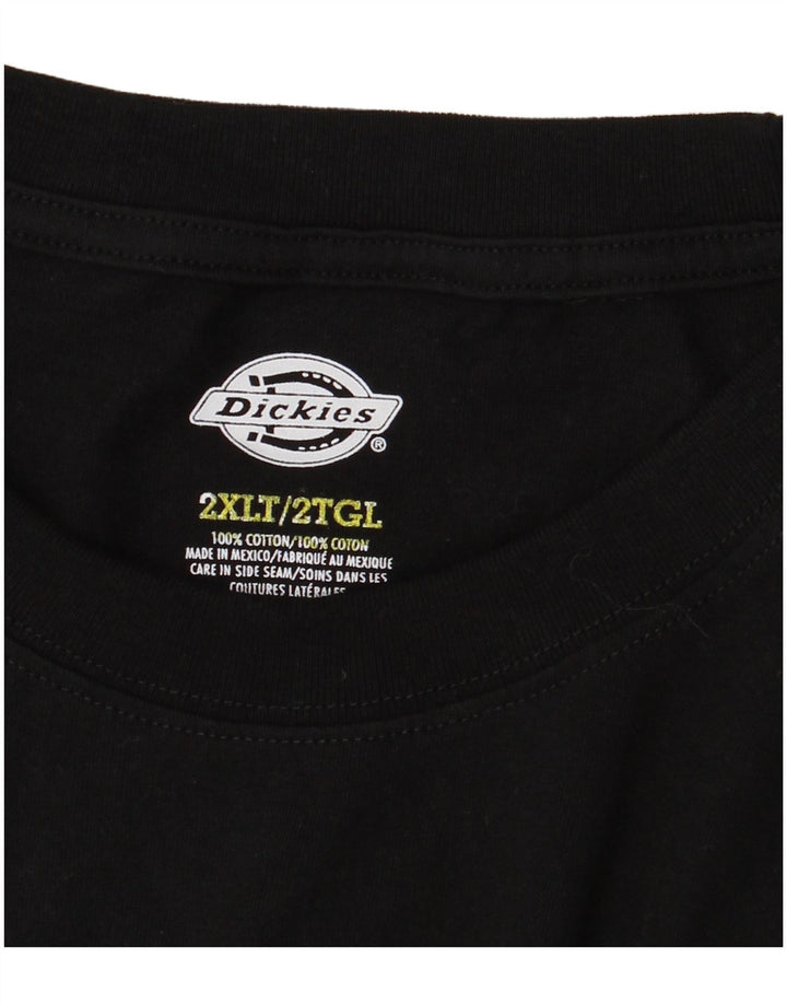 Dickies - Camiseta de manga larga para hombre, talla 2XL, algodón negro
