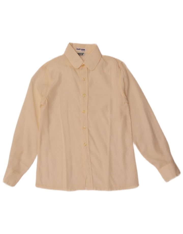 Camisa Vintage para Niños 7-8 Años Blanco Manchado