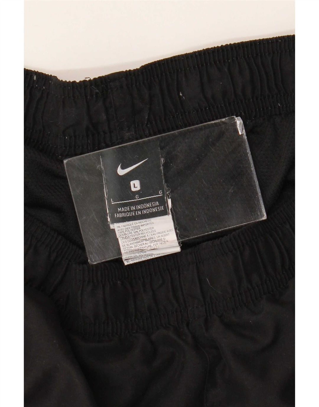 Nike - Pantalones cortos deportivos para hombre, talla grande, poliéster negro