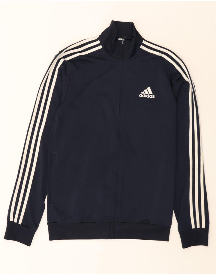 Adidas Chaqueta de chándal para hombre UK 36/38 Small Azul marino Poliéster
