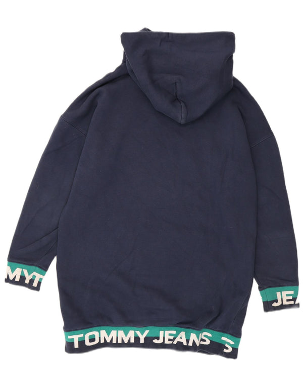 Tommy Hilfiger Jersey con capucha y gráfico largo para mujer UK 40 Medium Azul marino