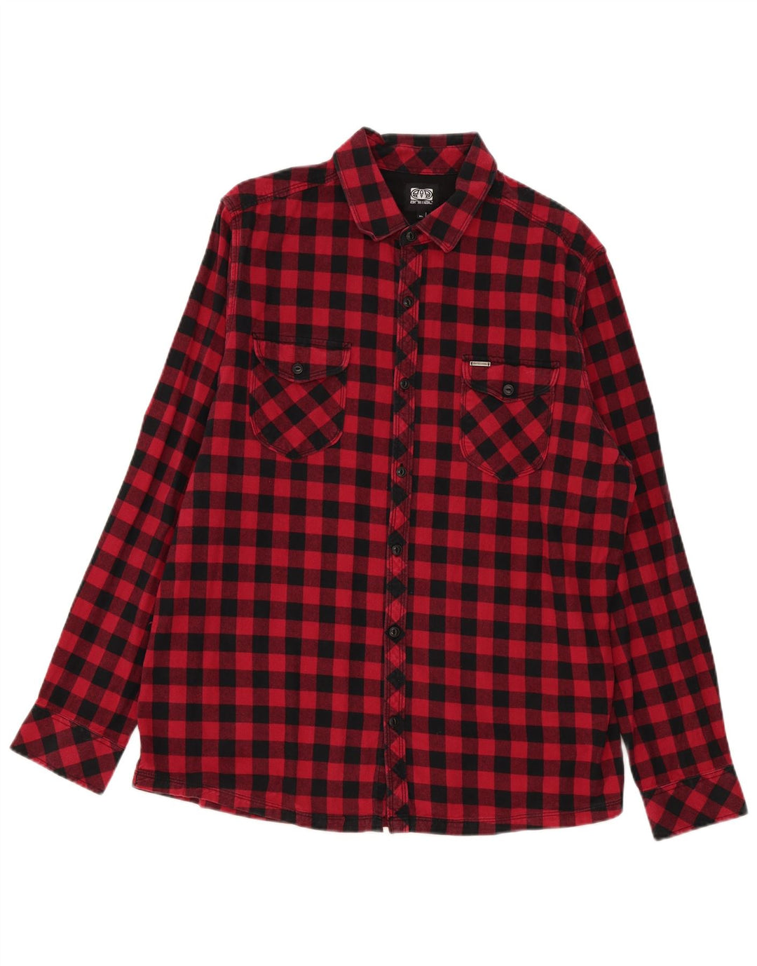 Camisa de franela para hombre Animal XL Algodón a cuadros rojo