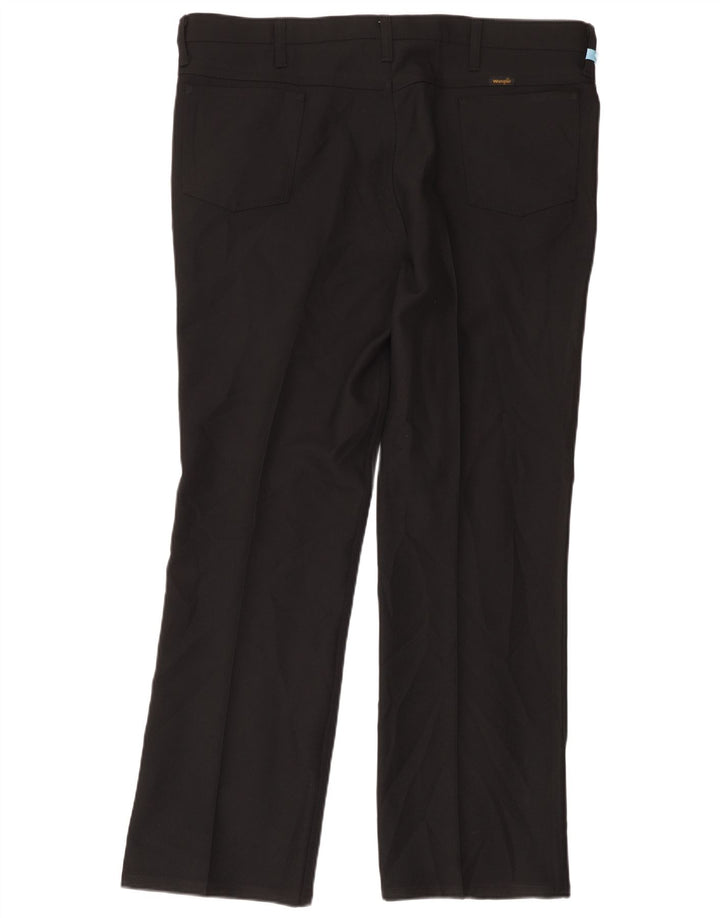 Wrangler Pantalones Casuales Rectos Para Hombre W42 L32 Poliéster Negro