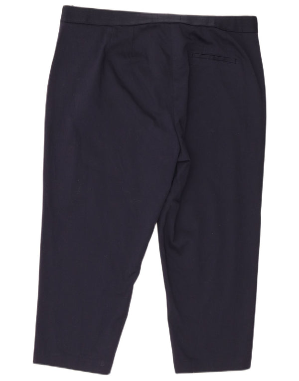 Marks & Spencer Pantalones Capri The Mia para Mujer UK 18 XL W40 L22 Azul Marino